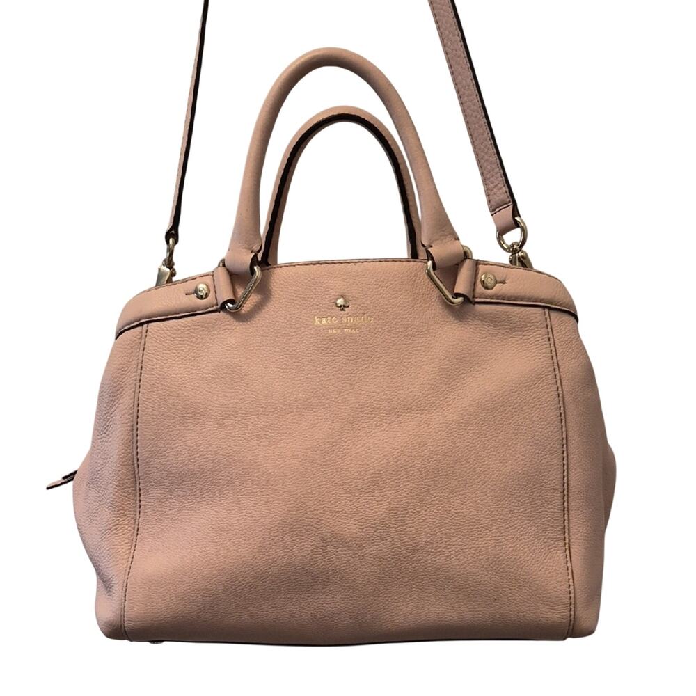 Kate Spade Hamilton Heights Large Blush Pink Satchel Bag with Crossbody Strap
